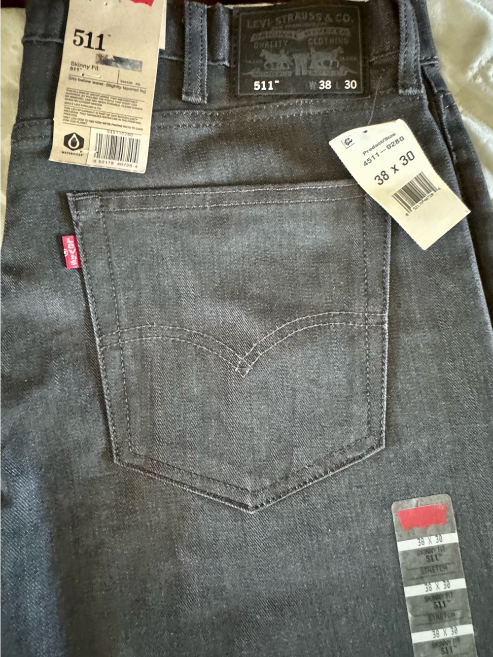 Levi's 511 Skinny Jeans - Dark Gray/Black Wash